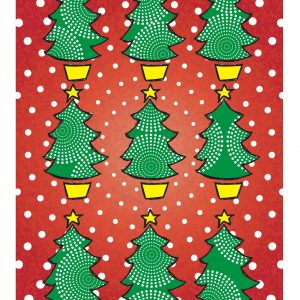 Christmas Trees on White